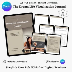 Dream Life Journal, Manifestieren Sie Ihr Lebensjournal, finden Sie Ihre Leidenschaft, Geld-Tracker, Self Empowerment Planer, persönliches Visionsjournal