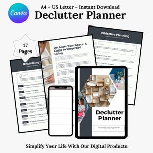 Declutter Planner, Weekly Home Cleaning Planner, Cleaning Improvement Progress, Household Binder Chart, Home Maintenance Printable Planner