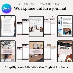 Workplace Activity Tool, Workplace Culture Journal, Leadership Productivity Tool, Office Communication Journal Prompts, Management Training