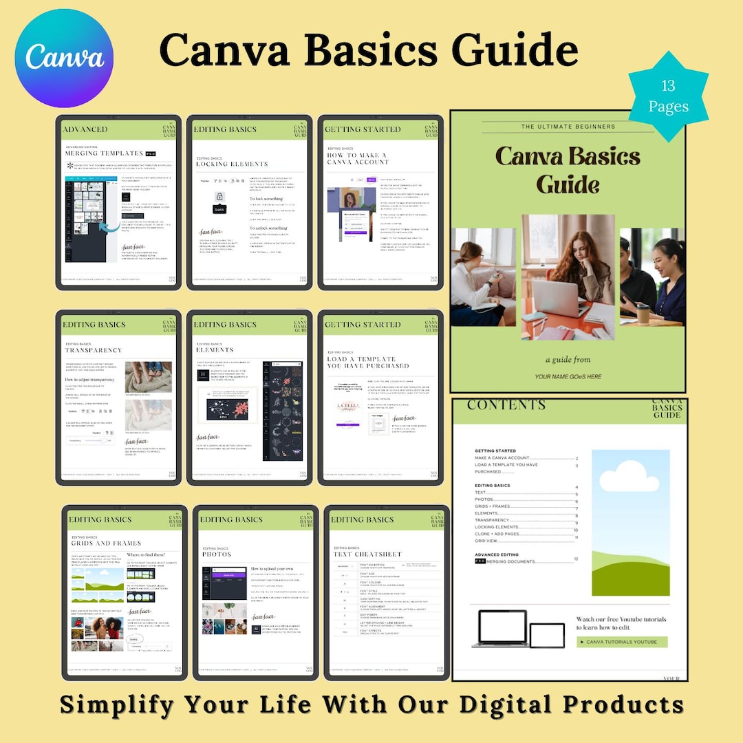 Canva Basics Guide | Ultimate Beginners Tutorial PDF | Digital Design ...