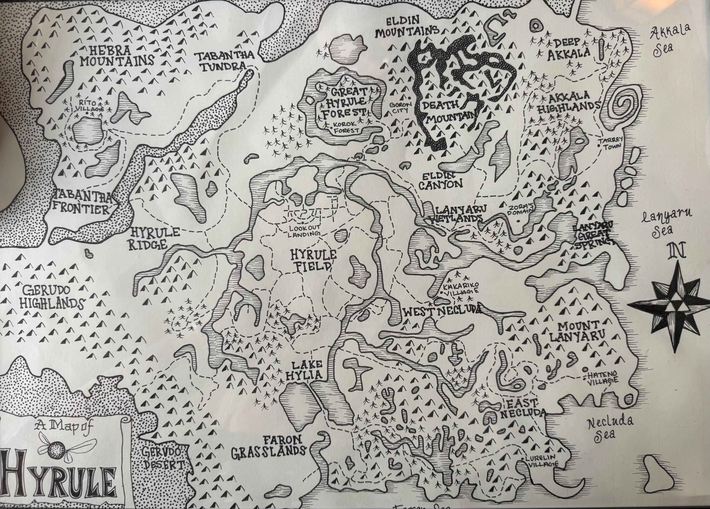 Custom Fandom World Map Art: Hyrule, Runeterra & More - Etsy