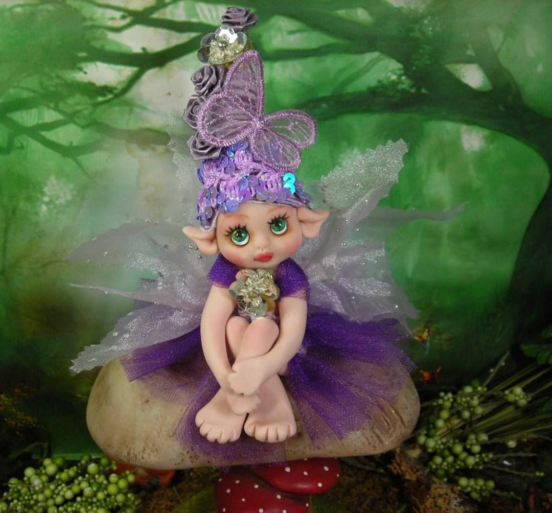 Fairy Fairies Fae Pixie Elf Doll Handmade OOAK Polymer Clay Fantasy Art ...
