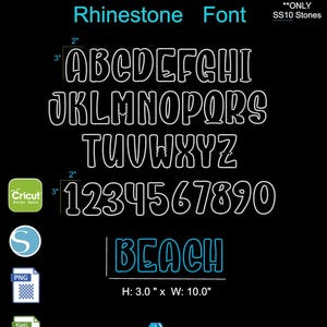 Plantilla DIY Cricut Iron-On Rhinestone Alphabet SUMMER VIBES / Descarga digital solo para máquinas de corte Cricut Silhouette / Archivos png y SVG