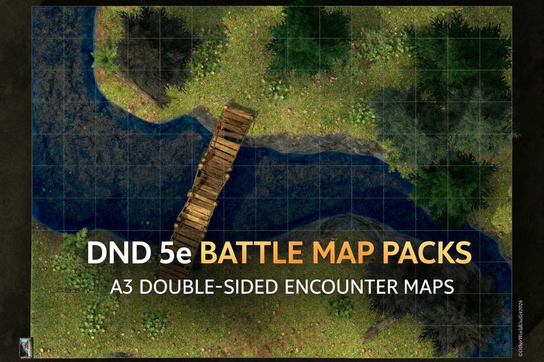 DND 5e Battle Map Pack – A3 Double-sided Encounter Maps for Dungeon ...