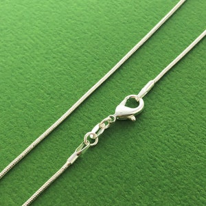 Silver Plated Snake Chain. Available in Sizes 16&quot;18&quot;20&quot;22&quot;and 24&quot;