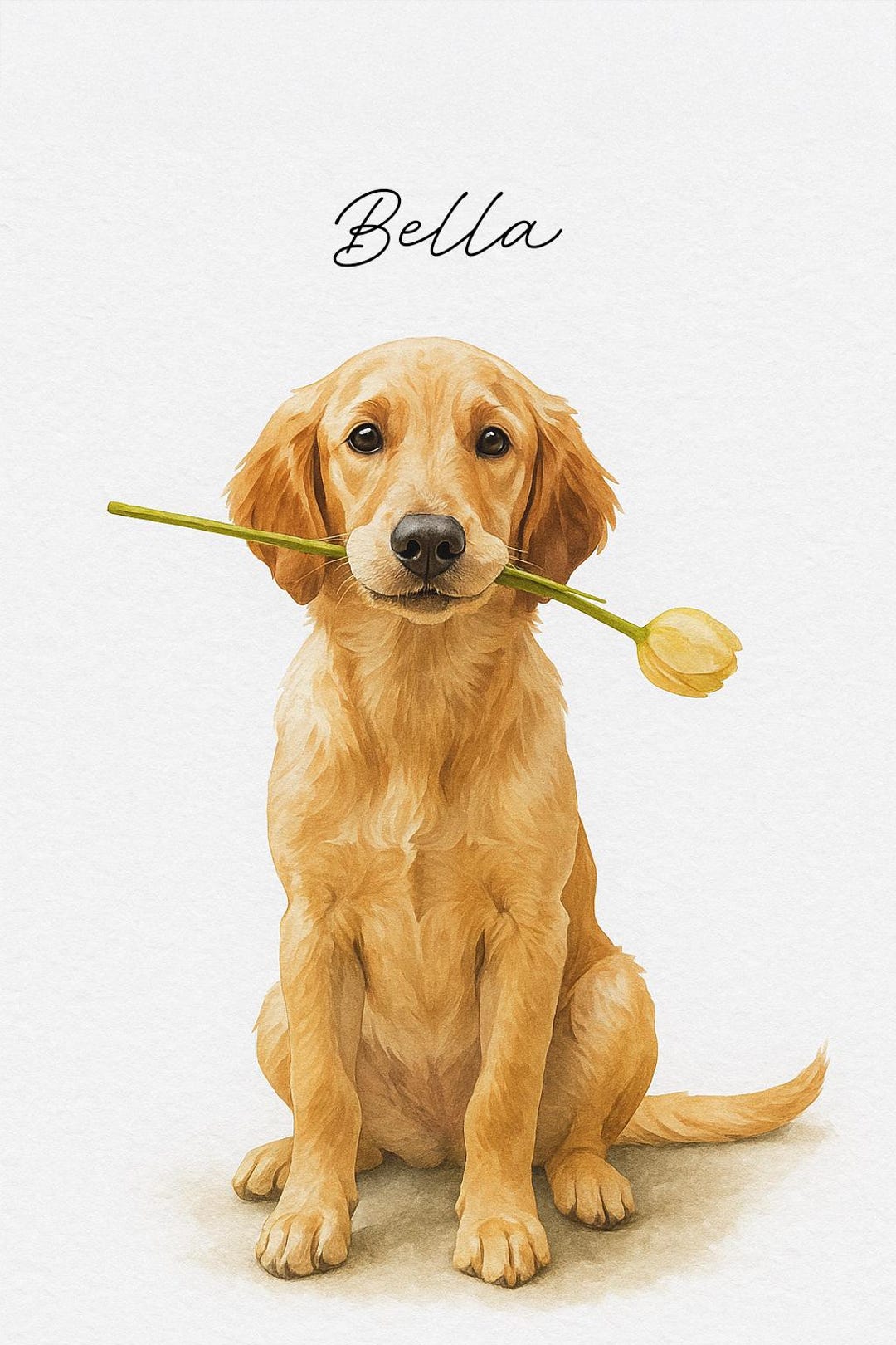 Custom Watercolor Portraits Using Pet Photo Personalized Digital Dog ...
