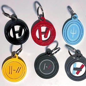 Twenty One Pilots Inspired Fidget Spinning Keychains