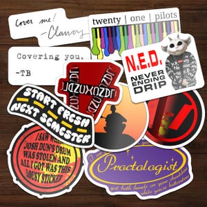 Twenty One Pilots Inspired Stickers