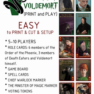 Secret Voldemort Board Game: Wizard World Mystery (Digital Print)