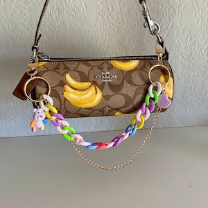 Y2K Bear Keychain: Rainbow Chain Bag Charm, Kawaii Accessory