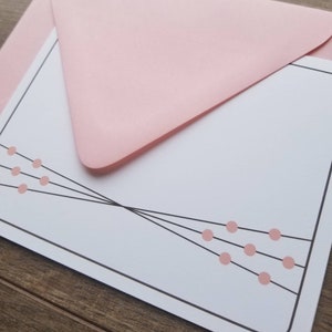 Juego de tarjetas de notas // Puntos rosas