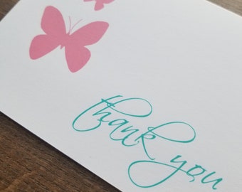 THANK YOU CARDS // Pink Butterfly