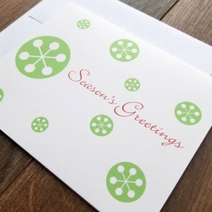 SALE // Holiday Card Set // Modern Snowflakes