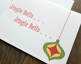 VENTE // Ensemble de cartes du Nouvel An des Fêtes // Jingle Bells