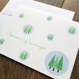VENTE // Ensemble de cartes de vœux // Arbres à feuilles persistantes