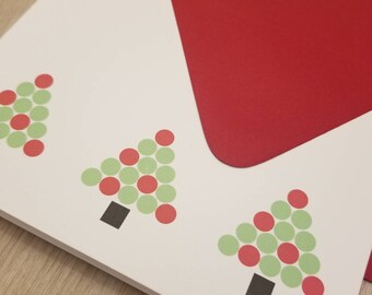 VENTE // Ensemble de cartes de vœux // Arbres modernes