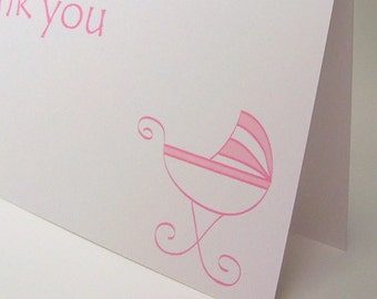 Baby Pink Thank You Cards
