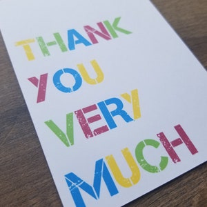THANK YOU CARDS // Rainbow