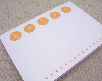 Sale // HELLO Folded Cards // ORANGE