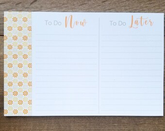 To Do List Note Pad // Orange