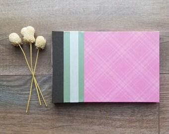 Bridal Shower Wedding Guest Book //Pink and Green // READY TO SHIP