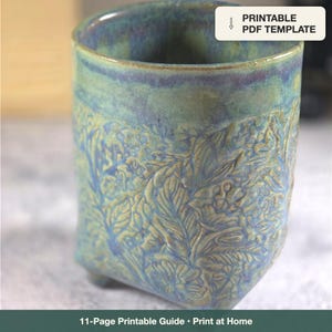 Gabarit de poterie, guide PDF pour la construction de plaques texturées avec base préformée, 120 cm (4 pieds).