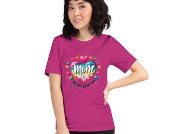MOM Fashion All Day Everyday T-shirt, t-shirt unisex, maniche corte, mamma, madre, mamma, mamma, compleanno, festa della mamma, regalo mamma, nonna, unico