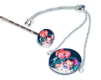 Custom Photo Bracelet, Personalized Gift for Mom, Gift for Her, Stainless Steel Bracelet, Childrens Art, Picture Gift, Christmas Gift
