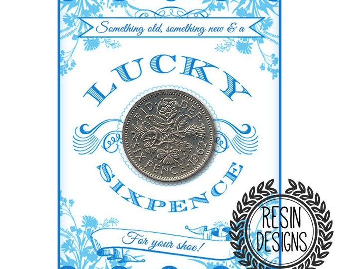 Sixpence Coin for your Wedding - Something old something new Something Blue, Wedding Accessory, Bridal Gift For the Bride, Wedding Tradition