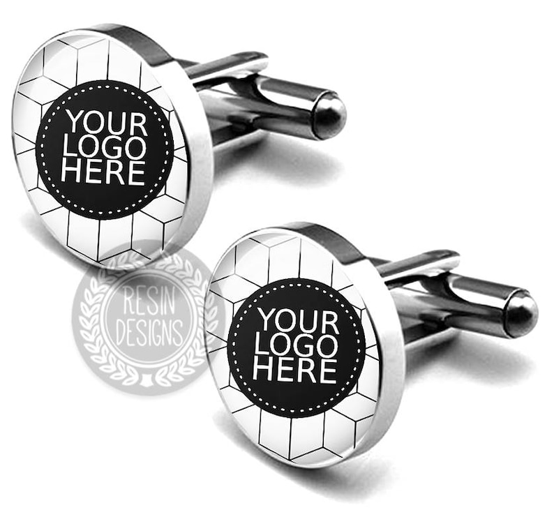 Company Logo Cufflinks Custom Photo Cuff Links Personalized Etsy