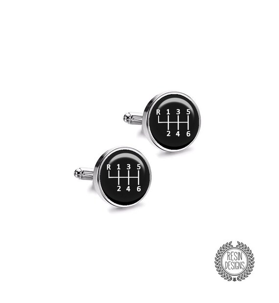 Gear Shift Cufflinks Stick Shift Cufflinks Handmade Resin Etsy