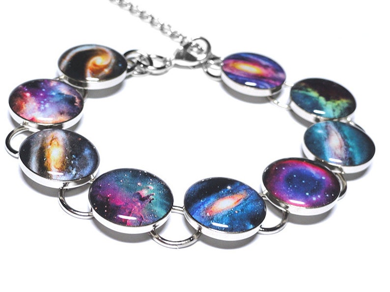 Galaxy Bracelet Space Jewelry Galaxies and Nebulas Resin Etsy