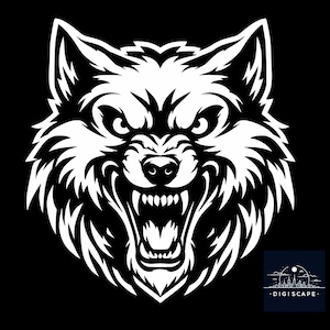 White Wolf PNG: Sublimation Design for POD (Digital Download)