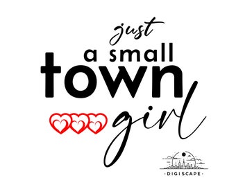 Ragazza di piccola città SVG PNG: Clipart di campagna (download digitale)