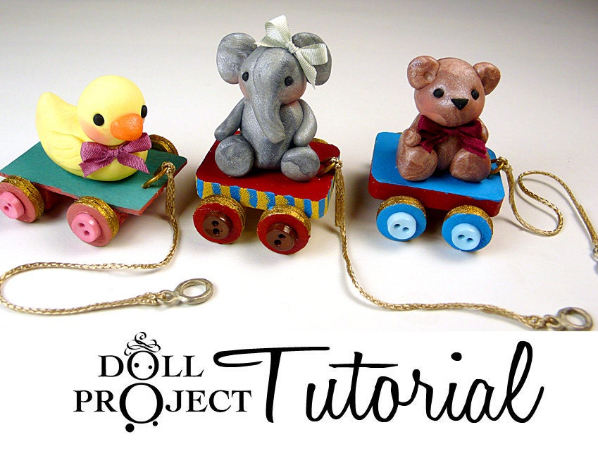 NEW Tiny Animal Pull Toys PDF Tutorial Pulltoys for Your Dolls Etsy