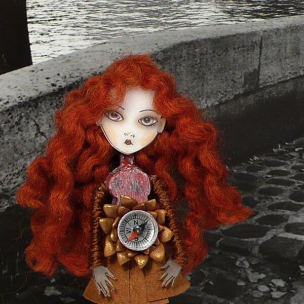 The Compass Rose is Her Favorite Flower Pin Doll