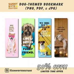 Dog bookmarks, Dog Quotes, Cute Dogs, Cute Bookmarks, Digital Bookmark printable, Bookmarks for women, pod sellers, Bookmarks png, jpg, pdf