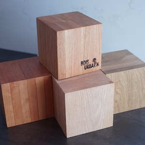 Solid wood cubes