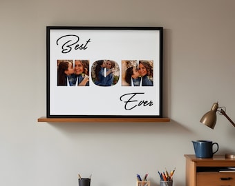 Mom Photo Frame, Personalized Mom Photo Collage, Mom Printable Gift, Mom Print Photos, Mommy Daughter Collage, Birthday Gift for Mom