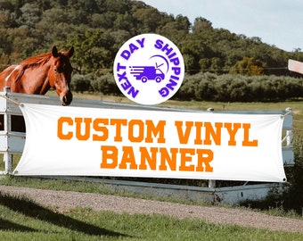 Personalized Vinyl Banner, Custom Advertising Event Banner, Custom Logo & Business Name Banner, Trade Show Banner, Business Banner