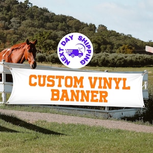 Personalized Vinyl Banner, Custom Advertising Event Banner, Custom Logo & Business Name Banner, Trade Show Banner, Business Banner