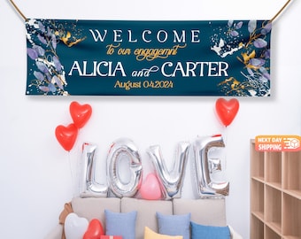 Custom Engagement Banner, Full Color Banner, Engagement Banner, Personalized Banner, Engagement Decor, Announcement Banner, Vinyl Banner