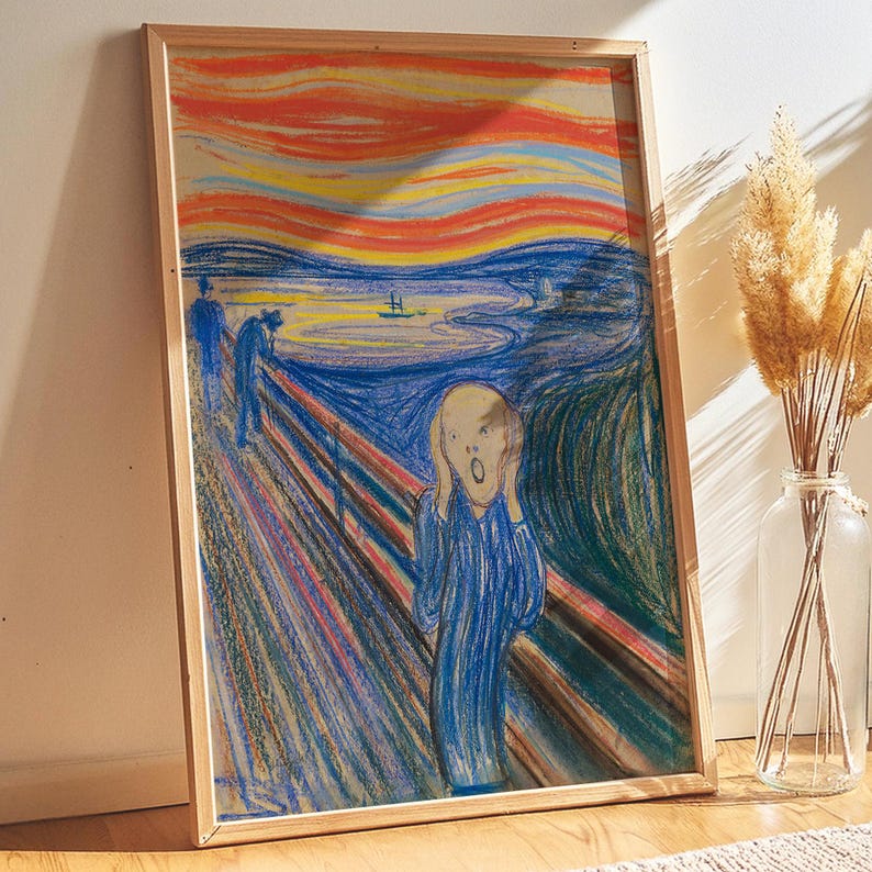 The Scream Wall Art, Famous Art, Printable Wall Art, Housewarming Gift ...