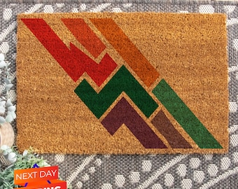 Retro Doormat, Retro Decor, Colorful Decor, Home Doormat, Colorful Doormat, Front Door Mat, Outdoor Decor, Housewarming Gift, Realtor Gift