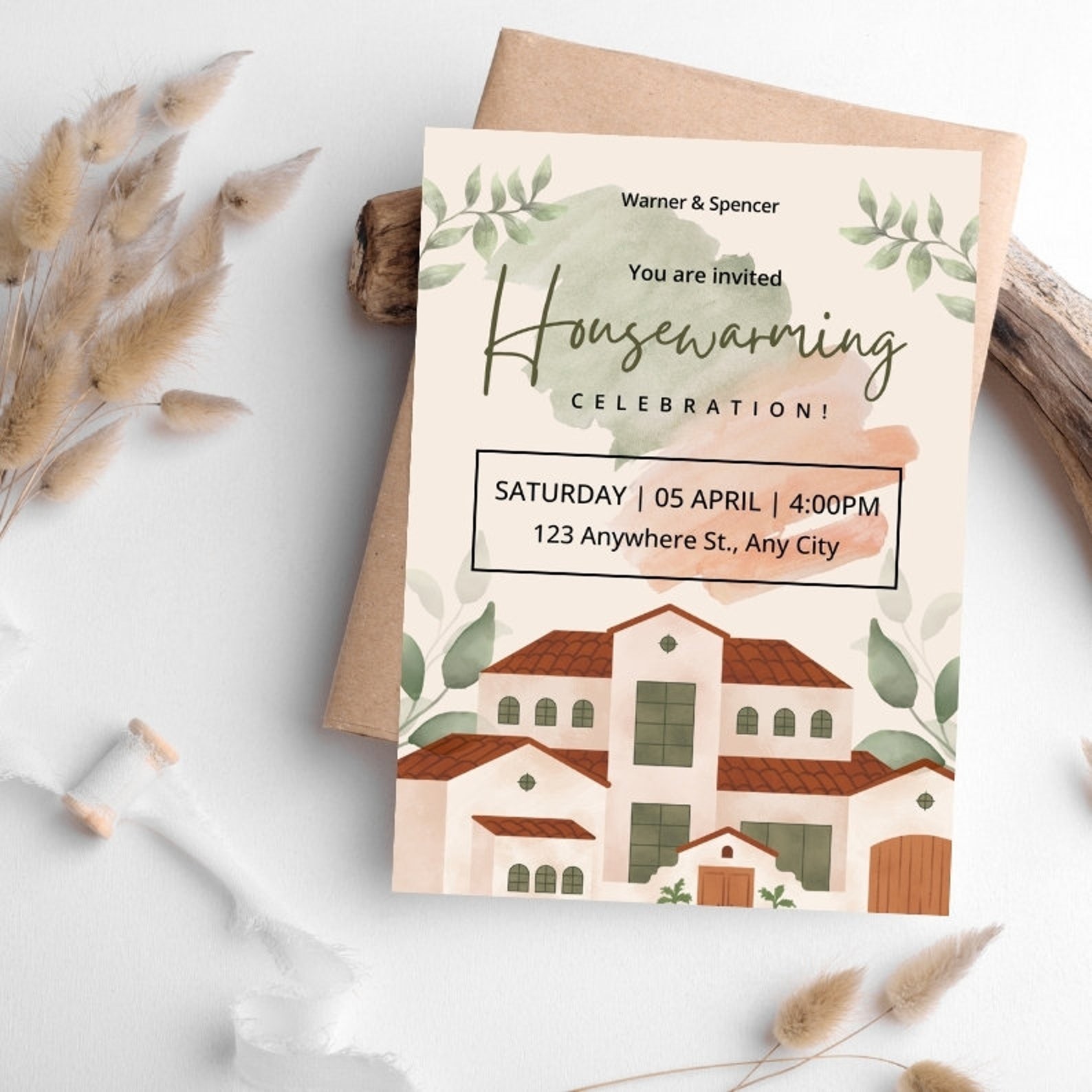 Housewarming Party Invitation Card, New House Invitation, New Home ...