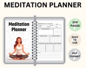 Meditation Planner, Meditation Digital Journal, Mindfulness Digital Planner, Meditation Digital Guide, Meditation Tool, Meditation Activity