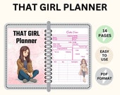 That Girl Digital Planner, Girl Budget Planner, Small Business Planner, Digital Goal Tracker, Manifesting Planner, Kawaii iPad Planner