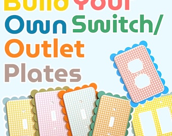 Crea tu propia tapa de interruptor/enchufe con forma de gofre festoneado