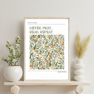 Bible Verse Wall Art, Christian Printable Scripture, Prayer Room Decor, Religious Digital Download, Faith-Based Art,Bible Quote Print