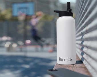 Be nice Wasserflasche | Weiß